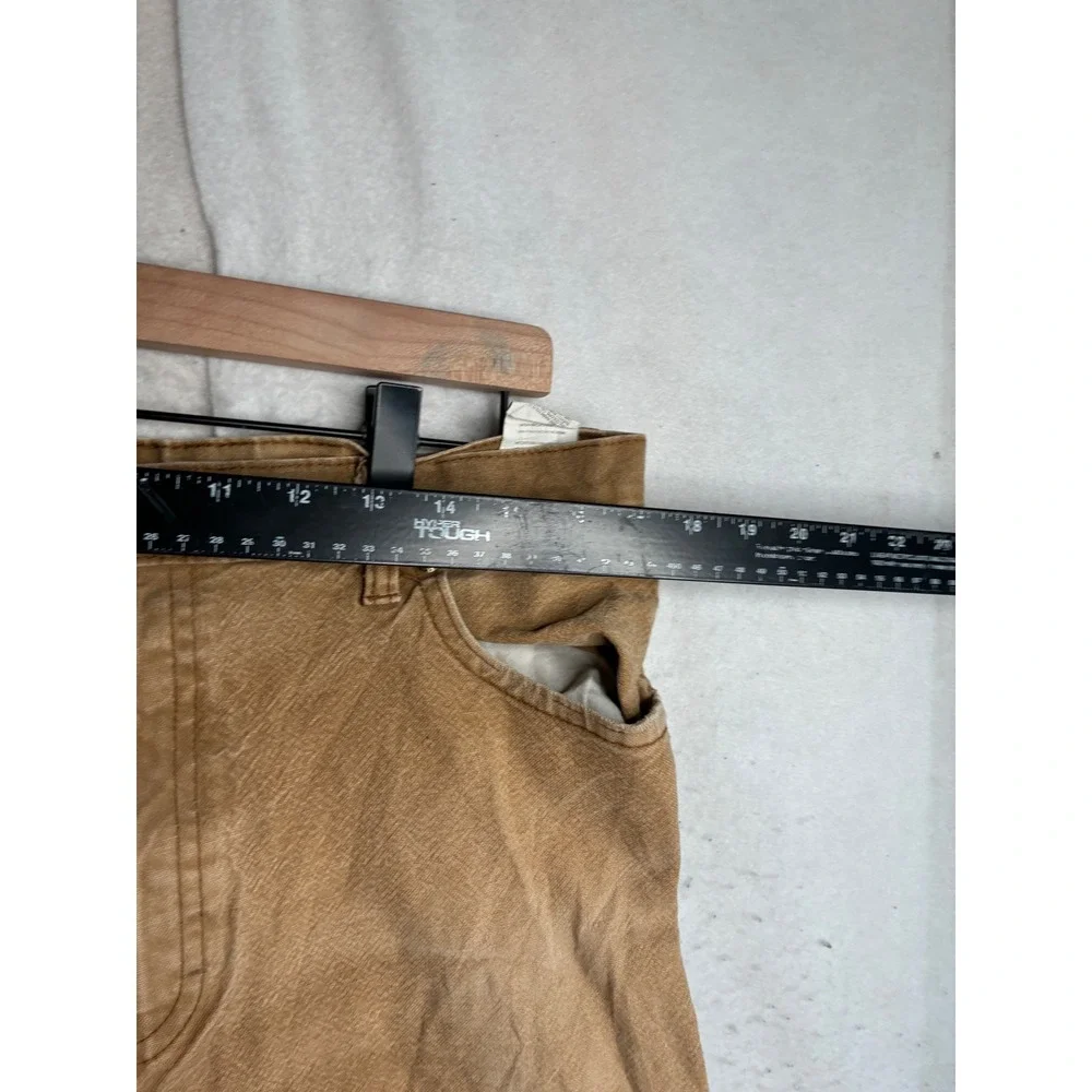 Genuine Dickies Mens Carpenter Pants Duck Brown Tan Utility Workwear 34x32 6404